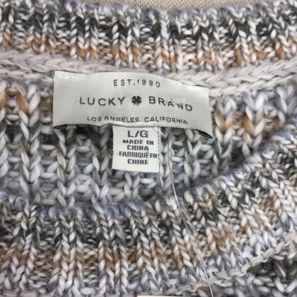 Lucky Brand Marled Crew Neck Sweater - Picture 4 of 6